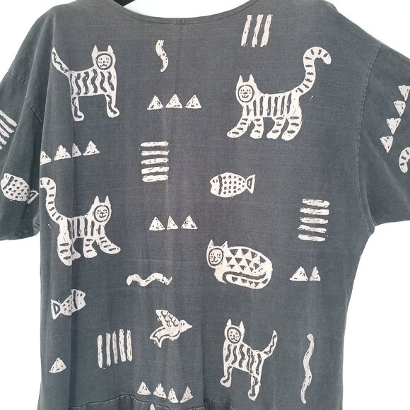 Cotton Fields Women 3X Maxi Dress L/S Animal Print 100% Cotton Thick & Soft Tier - Picture 7 of 11